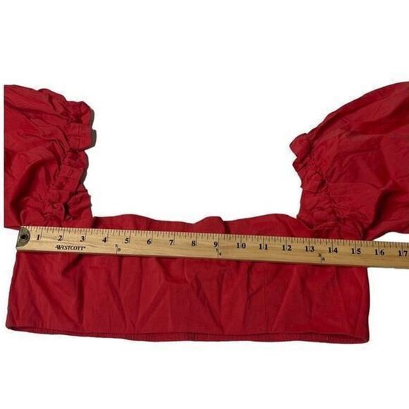 WeWoreWhat Solid Obe Ruby Coco Crop Top Blouse X Large New - Picture 4 of 14